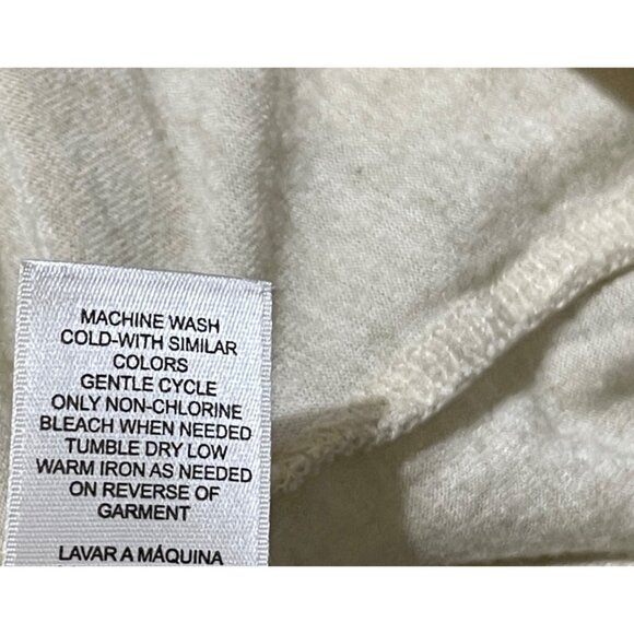 WHBM Tank Top T-Shirt Cream Side Drape Size S Small Wool Blend - Picture 6 of 6